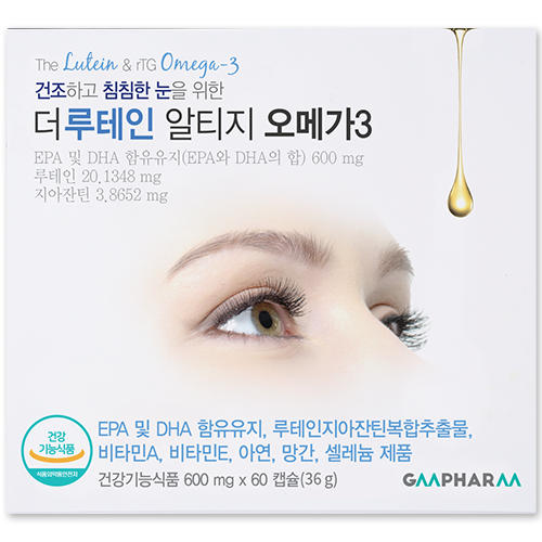 [지엠팜]더루테인 알티지 오메가3/루테인지아잔틴 일일최대 함유, 눈건강